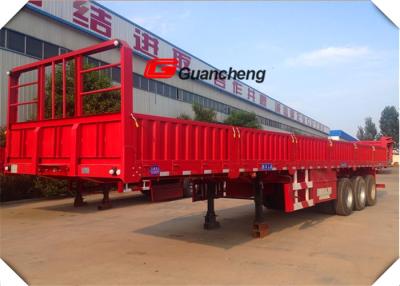 China Cimc 3 alxes 40ton platform open rear sidewall Cargo Semi Trailer with 12R22.5 Vacuum Tire for sale