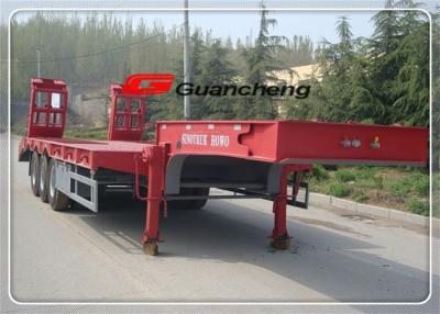 China Hydraulic Gooseneck Low Bed Semi Trailer With 3 Axles Air Suspension for sale