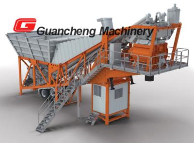 China High Precision PLC Control Automation Mobile Concrete Batching Plant ISO / CE / BV for sale