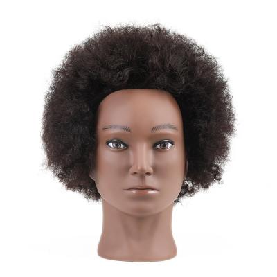 China Cosmetology Mannequin Heads Training Head 100 Head Black Hair Training Hairdressing Mannequin Doll Afro Training Head for sale