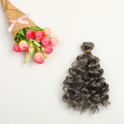 China Soft Synthetic Doll Hair Curly Fiber Hair Heat Resistant Weft for sale