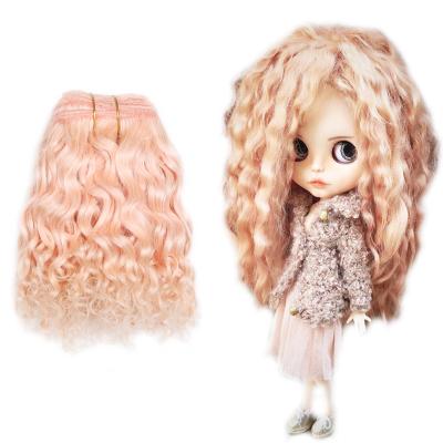 China Customized Toy Lovely Big Eyes Cartoon Dolls Straight Hair Doll Goat Long Hair For Plastic Toys Dyed Goat Hair Wefts For Doll Makers for sale