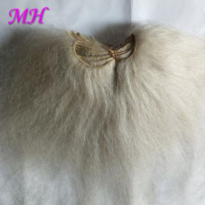 China Simulation Hair and Beard Brown Yak Hair Extensions Wefted Yaks Hair Santa Wig For Sale for sale