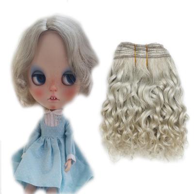 China Cartoon Toy Fast Shipping DIY Doll Hair Extensions Goat Stock Goat Hair Mohair Weft Weft For Cloth Doll Hair Makers for sale