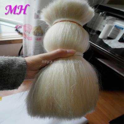 China High Quality Silky Straight Wave Goat Hair/Long Goat Hair The Raw Material Making Doll Wig Hair for sale