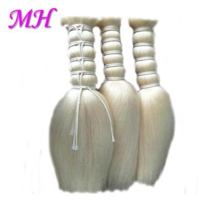 China Silky Straight Wave Top Selling 100% Volume White\Natural Black Yaks Tail Hair For Wig for sale