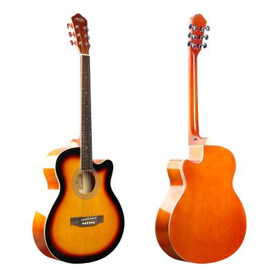 China Basswood 40 Inch Musical Instrument Beginner Acoustic Electric Guitar for sale