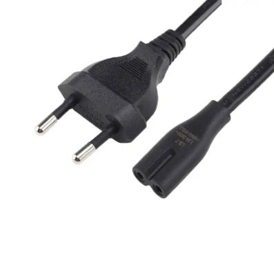 Cina Corde di alimentazione CE Euro, VDE 2.5A 250V 2 pin Plug Corde di alimentazione AC IEC C7 in vendita