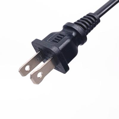 China HENG-WELL US 2 Pin NEMA 1-15P Enchufe a la IEC 320 C7 Cordón de alimentación Conjunto de PVC 1.8M 1800mm Cordón de alimentación UL negro en venta