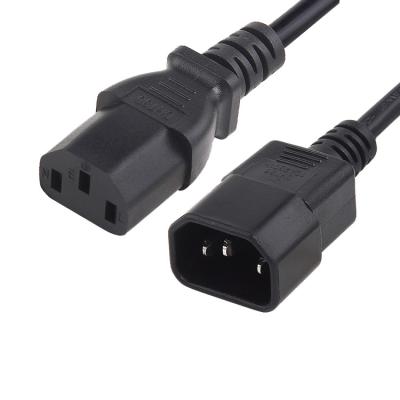 中国 10A 125V Extension Power Cord UL Approval IEC C13 C14 Connector Cable 販売のため