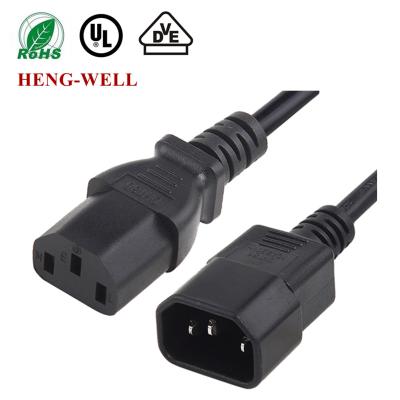 Cina Cordo di estensione elettrica nero, 10A 15A 125V 250V 18AWG Cordo di alimentazione del computer in vendita