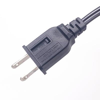 Chine 18AWG US Cordon d' alimentation, NEMA 1-15P 2.5 Amp Plug à fusible Cordon d' alimentation à courant alternatif à vendre