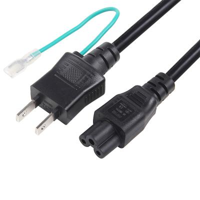 China JIS Japón Enchufe de cable de alimentación Negro de 3 pines de chorro de PSE aprobación 7A 15A 125V en venta