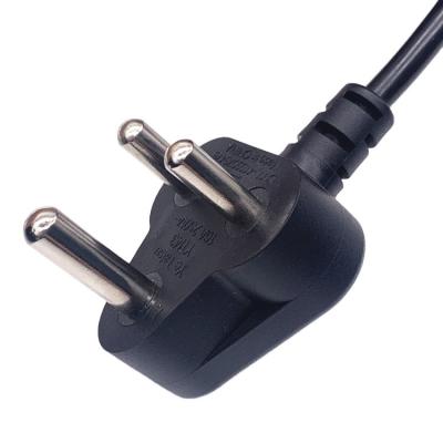 China Cordón de alimentación de la India de CA 3 pin Plug 16A 250V Cable de extensión eléctrica IEC C13 BIS en venta