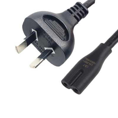 Cina 2 pin Australia Power Cable 1,2m 1,5m AU Extension Cord IEC C7 connettore in vendita