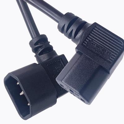 China IEC 90 graden stroomkabel C13 C14 PDU 10A 125V Connector 2m 3m Custom Te koop