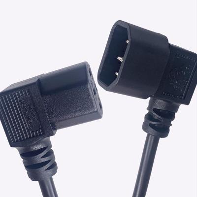 Cina Corde elettriche di estensione nera C13 C14 Bent 90 gradi connettore 1.2m 1.5m 1.8m in vendita