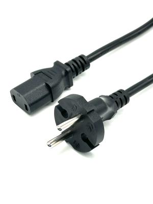 China Customizable Color Extension Cords EU Power Cord VDE Standard 2 Pin 16A 250V Connector C17 Power Cables for sale