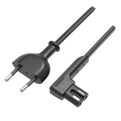 中国 CE VDE ENEC AC European 2 Prong IEC C7  Electric Power Plug 2.5A 250V 2 Pin Eu Power Cord Power Cables 販売のため