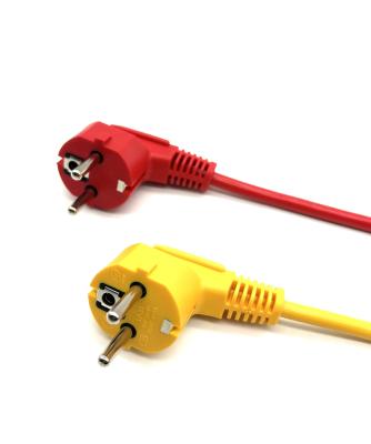 China Rojo Amarillo Cordón de alimentación de la UE con calificación 16A 250V Y Tipo de conector IEC C13 C15 En color personalizado en venta