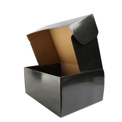 China Custom Black Pink Recyclable Product Packaging Boxes Ecommerce Kraft Paper Box Corrugated Mailing Postage Mailing Paper Box for sale