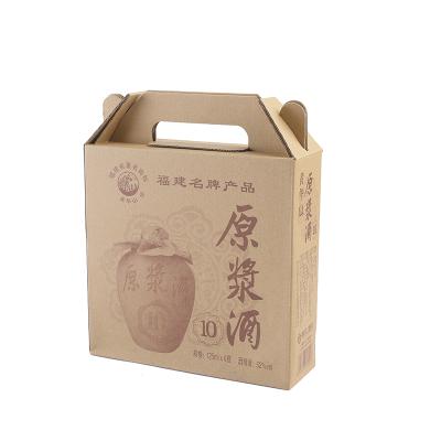 China Recyclable Luxury Custom Size Corrugated Shipping Mail Wine Box Packaging for sale