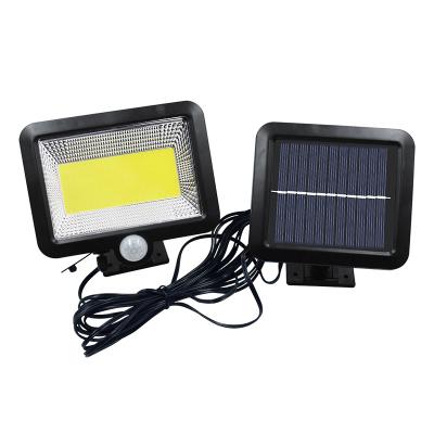 China Cheap Solar Garden COB 100LED Solar Powered Outdoor Wall Lights Porcelain Outside Exterior Wall Lights for sale