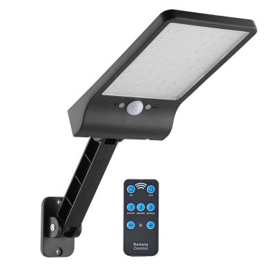 China Solar Wall Light ROAD Motion Sensor Outdoor 56 LED Street Light With Waterproof Remote Control Waterproof Solar Led Light for sale