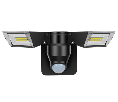 China New Double Head Garden Garden Light Human Body Motion Sensor Spotlight Outdoor Solar Waterproof Street Lamp Square Wall Light for sale