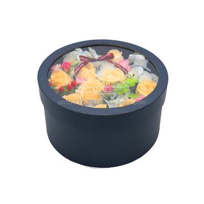 China Recyclable Custom Round Cardboard Bakery Cookie Boxes With Windows for sale