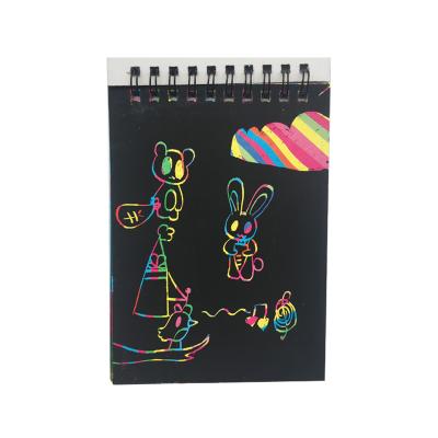 China Custom Magic Loose Leaf Color Rainbow Scratch Off Paper Art Book With Pen for sale