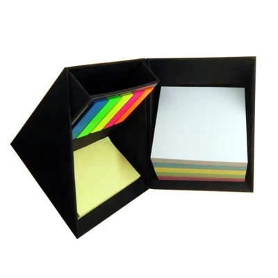 China Self Adhesive Desk Stationary Custom Shaped Notes Sticky Note Cube With Pen Hole for sale