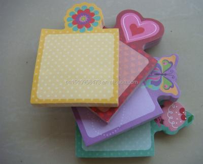 China Printed Logo Self Adhesive Promotional Butterfly Sticky Note for sale