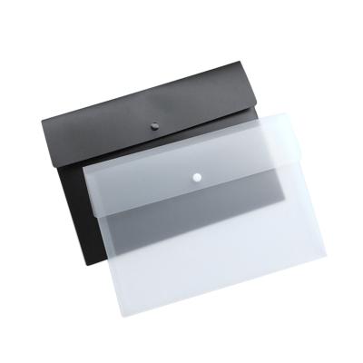 China Plastic Clear A4 A5 Folder Clear Document Envelope Folder With Snap Button for sale