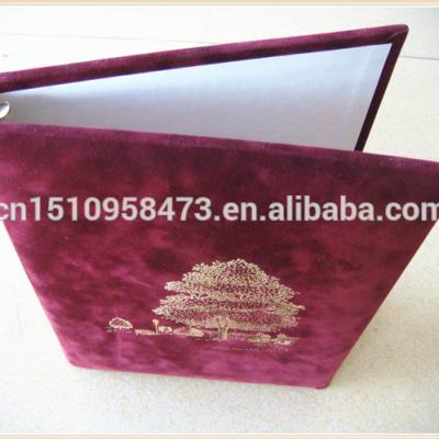 China Velvet wedding photo album with velvet canvas cover for sale