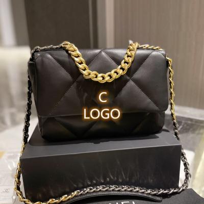 China 2022 Famous brand designer handbags brand new arrival C fashion chain bag genuine leather bags with box for sale