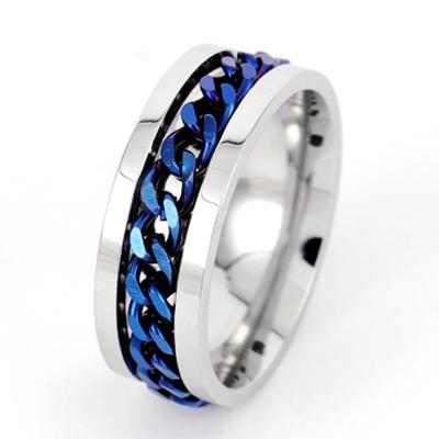 China FASHIONABLE New 2022 Men's Rings Stainless Steel Jewelry Minimalist Rings Adjustable Stainless Steel Rings for sale