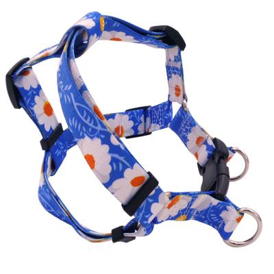 China High Quality Printed Harness Manufacturer Custom Best Dog Quick Release Dog Harness For Small Medium Large Dogs With Cute Patterns Straps for sale