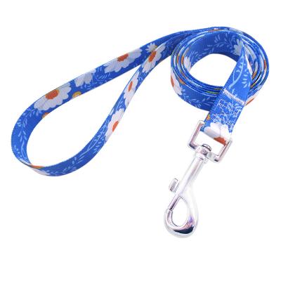 China Custom Customized Design Durable Pet Accessories Dog Leash Accessories Fashion Design Sublimation Polyester Dog Collar And Leash for sale