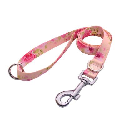 China 2022 Double D-Ring Amazon Dog Leash Polyester Pet Accessories Durable Dog Strap Hot Sale Promotional Dog Collar And Leash Personalized for sale