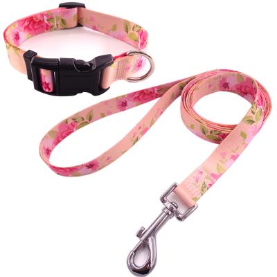 China 2022 New Design Hot Selling Personalized Dog Durable Leash Polyester Pet Accessories Set Wholesale Dog Collar And Leash Set for sale