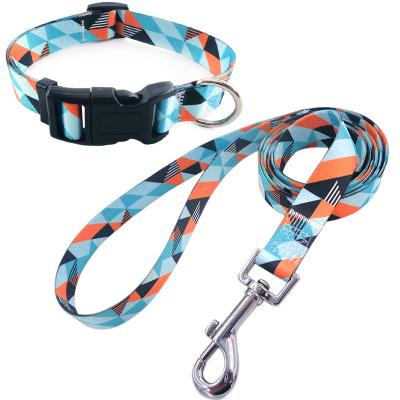 China Personalized Eco-friendly Polyester Material Dog Clothes Promotional Dog Leads Set Wholesale Dog Collar And Leash Set for sale