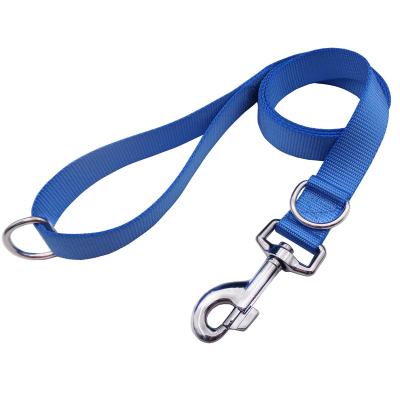 China Customized Best Dog Factory Wholesale Multicolor Durable Nylon Leash Plain Heavy Duty Dog Leads With Double D-Rings for sale