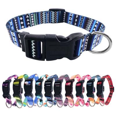 China SPARE pet products supply dog ​​collars straining Amazon new style printed pet collars for sale