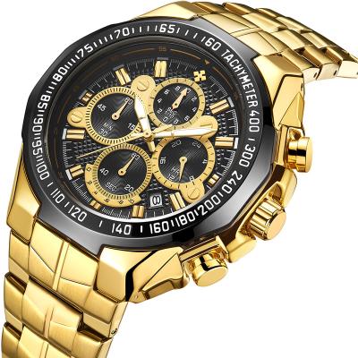 China Chrono- Automatic Quartz Wristwatch Man Business Date Watches Waterproof Luxury Steel Band for sale