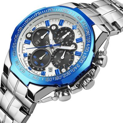 China Luxury Automatic Date Stainless Steel Quartz Wrist Watch Chronograph Watches For Men On Ebay for sale