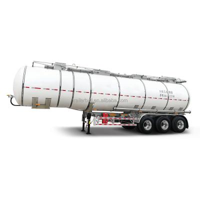 China 43500L 3 Axles Carbon Steel Insulated Tanker Trailers For Palm Oil Crude Oil Bitumen for sale