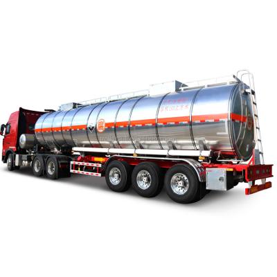 China 25T Tanker Truck Trailer Heavy Duty For Warm Palm Oil In Kenya for sale