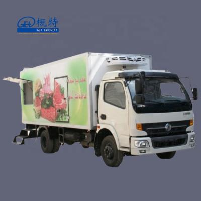 China 16ft ALL-PLASTIC FRP Box Mobile Frozen Food Retail Truck Body Engine Capacity 4L for sale