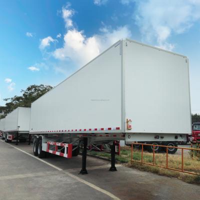 China 2 Axles Insulated Box Truck Trailer for Frozen/Chill Meat and Vegetable Delivery for sale